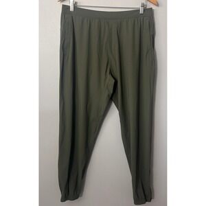 Lululemon Jogger Pants Mens XL Olive Green Surge Running Training Zipper Cuffs